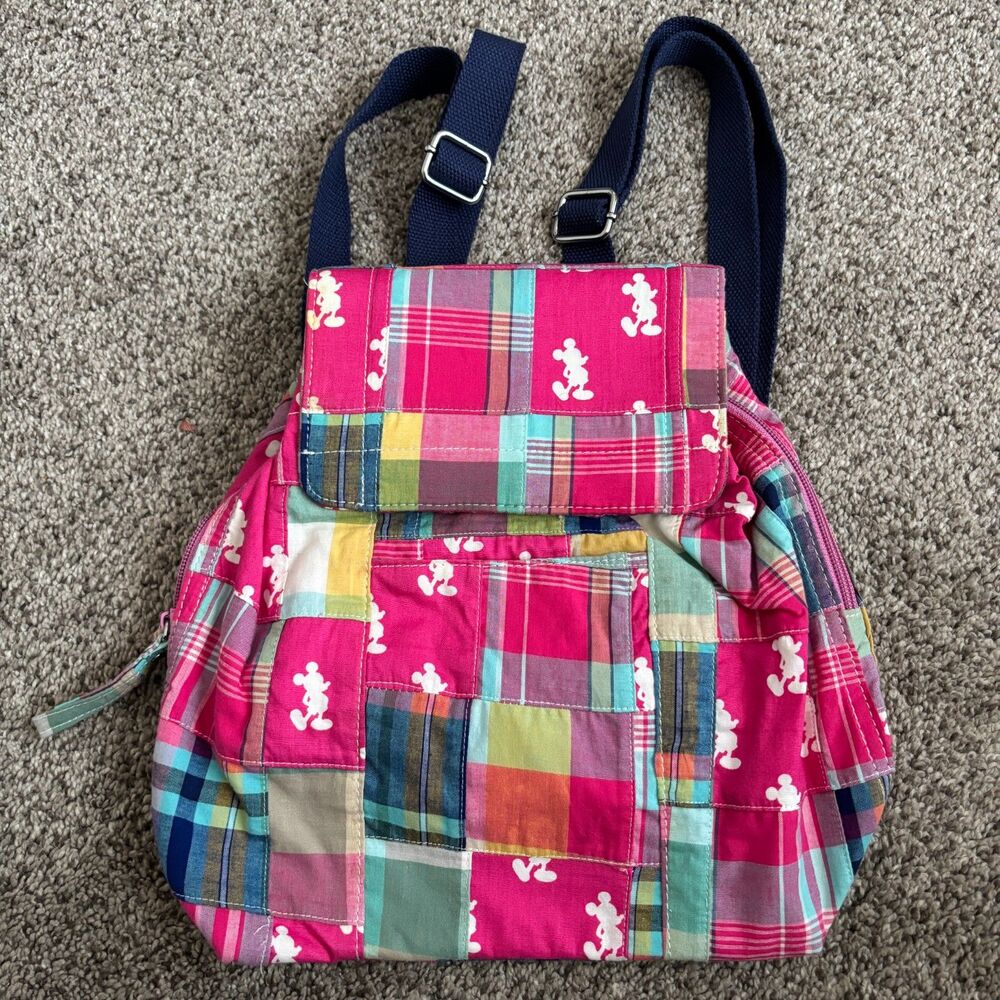 Authentic Disney Parks Pink Patchwork Mickey Back… - image 2